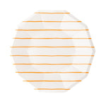 Frenchie Stripes Clementine Large Plates