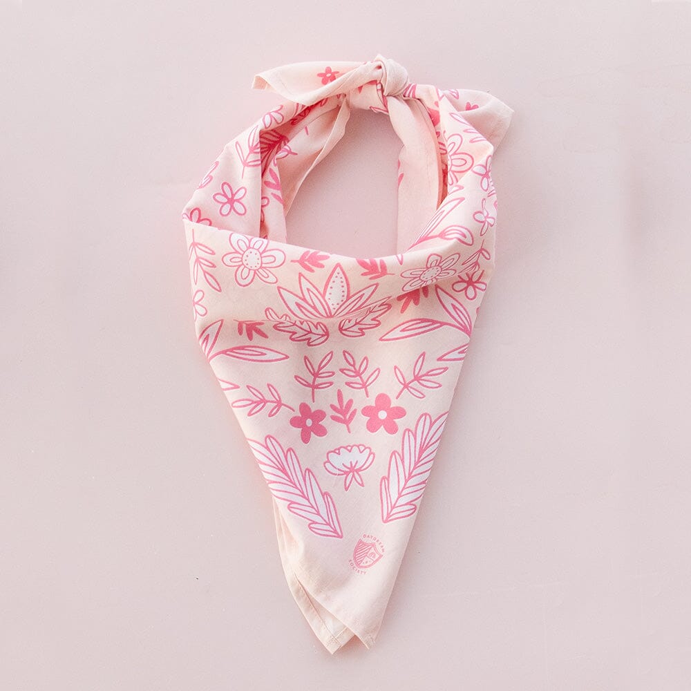 Pink Floral Cowgirl Bandana