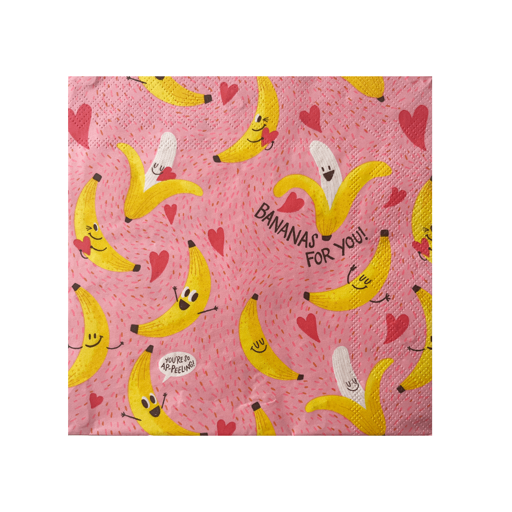 Bananas For You Large Napkins, Shopsweetluluss