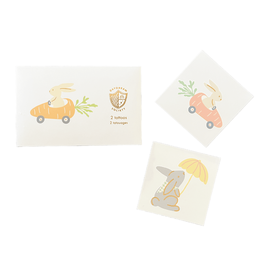 Bunnies In The Garden Temporary Tattoos