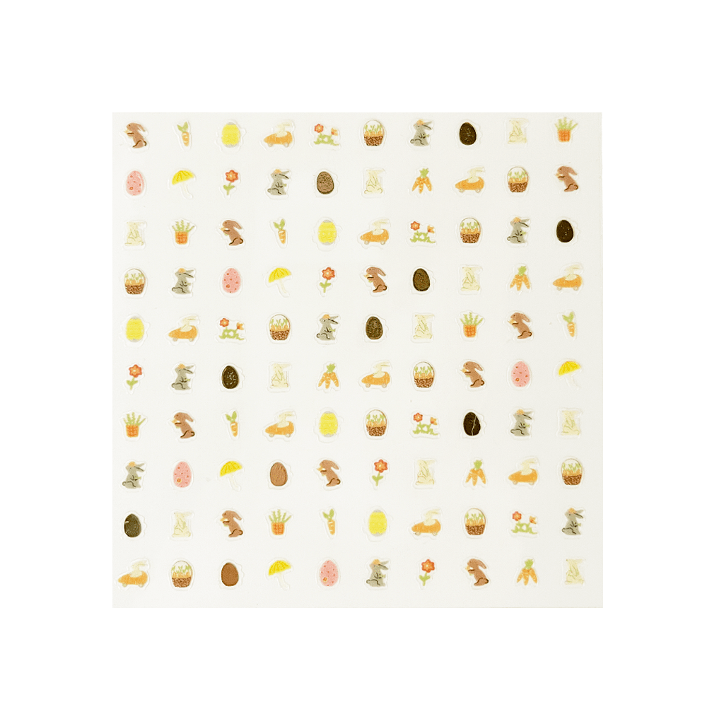 Bunnies In The Garden Nail Stickers