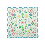 Bunnies In The Garden Blue Floral Large Napkins, Daydream Society