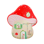 Bunnies In The Garden Mushroom House Large Plates, Daydream Society