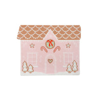 Baking Spirits Bright Pink Gingerbread House Large Napkins, Daydream Society