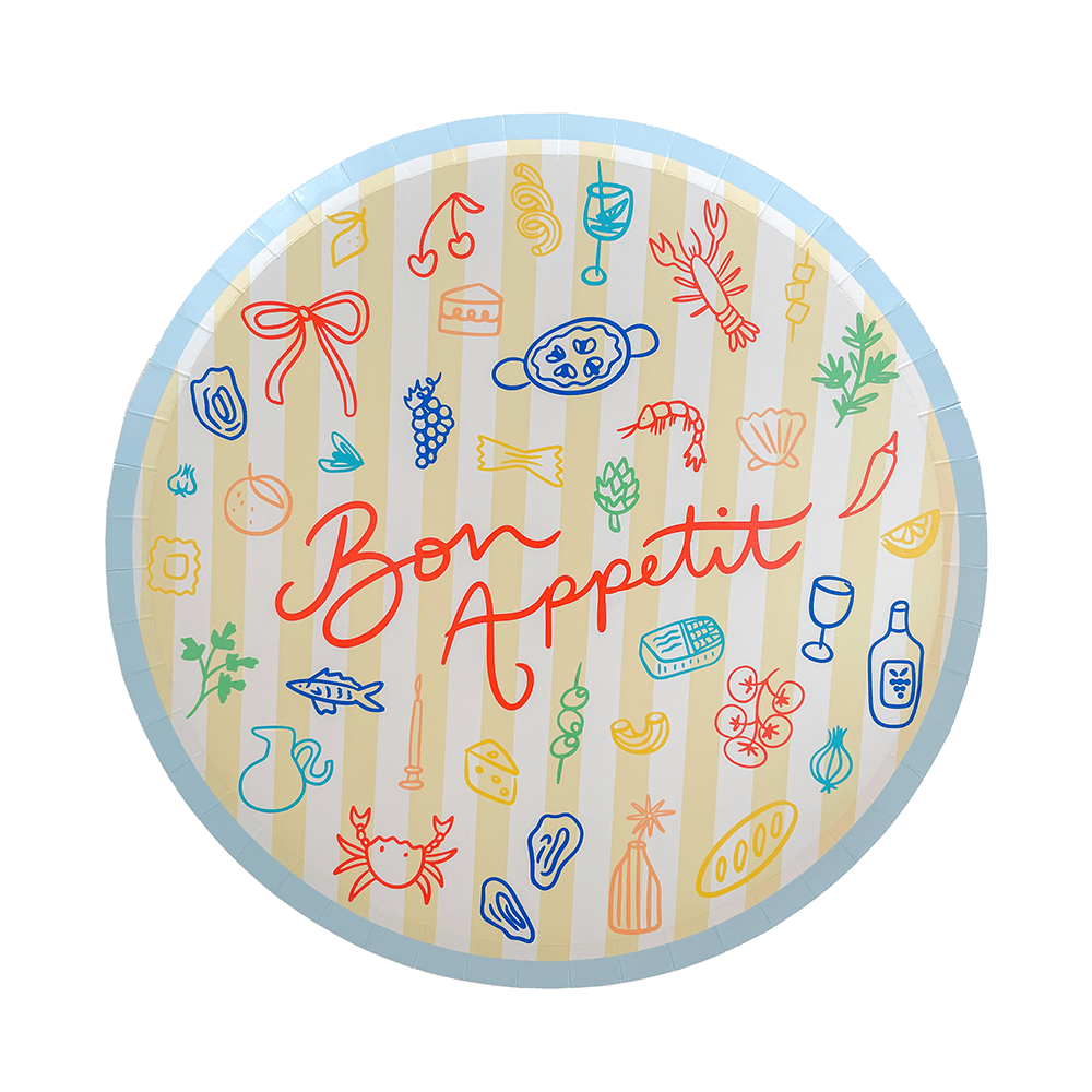 Le Dinner Bon Appetit Dinner Plates, Jollity & Co