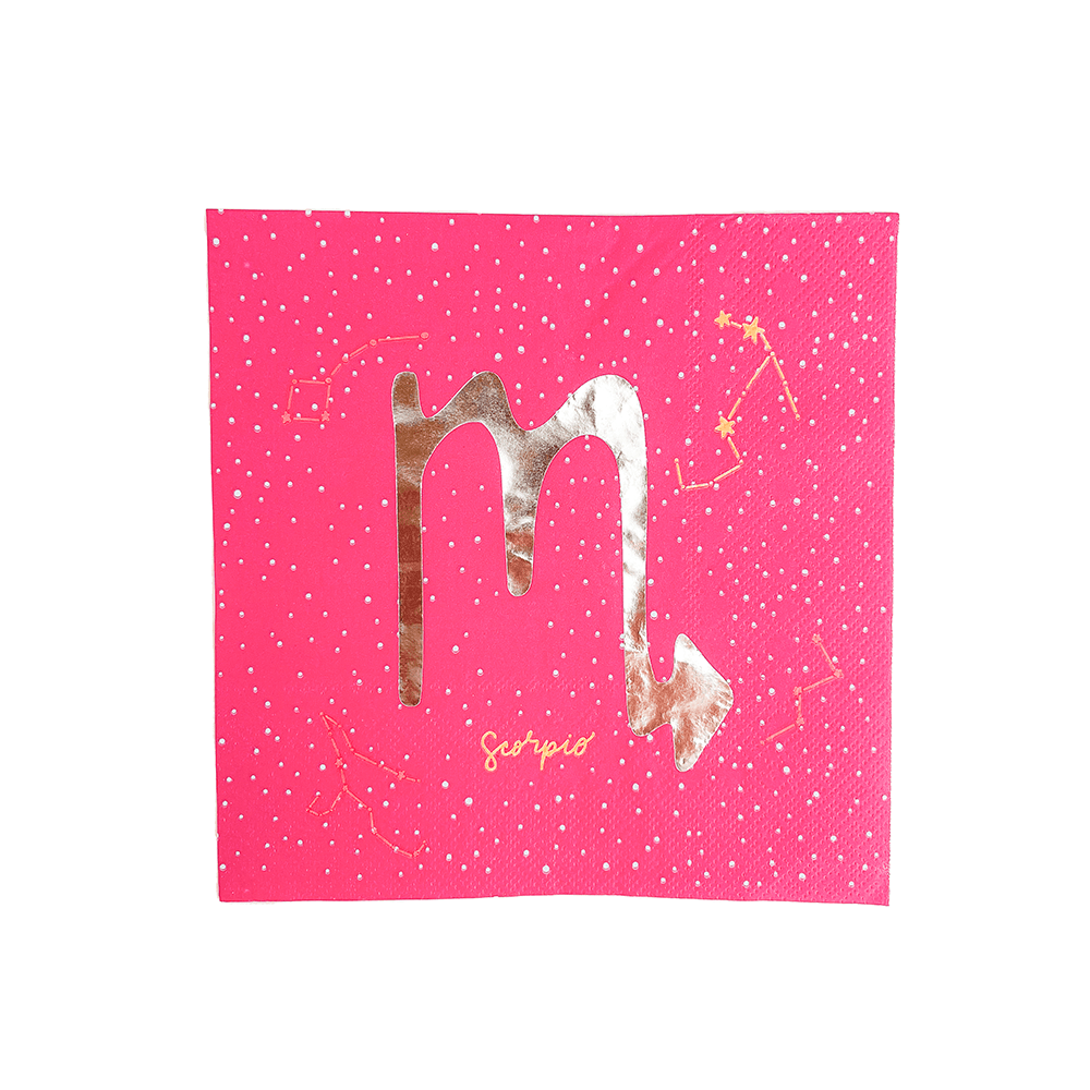 Zodiac Scorpio Large Napkins, Jollity & Co