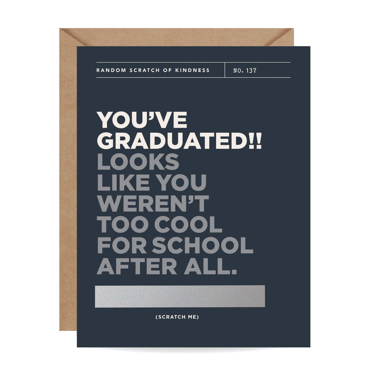 Scratch-off Too Cool for School - Graduation Card, Shopsweetluluss