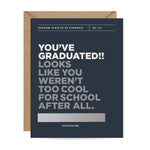 Scratch-off Too Cool for School - Graduation Card, Shopsweetluluss