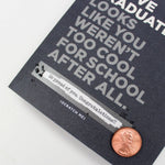 Scratch-off Too Cool for School - Graduation Card, Shopsweetluluss