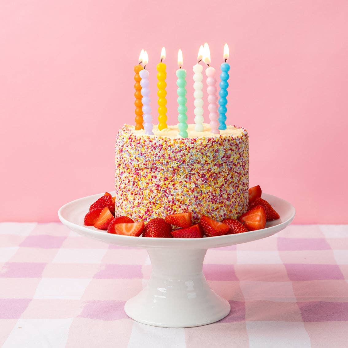 Colorful Bobble Cake and Dessert Candles