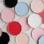 Pink Decagon Dinner Plates