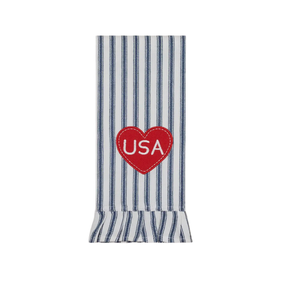 Americana Heart Kitchen Tea Towel, Shopsweetluluss