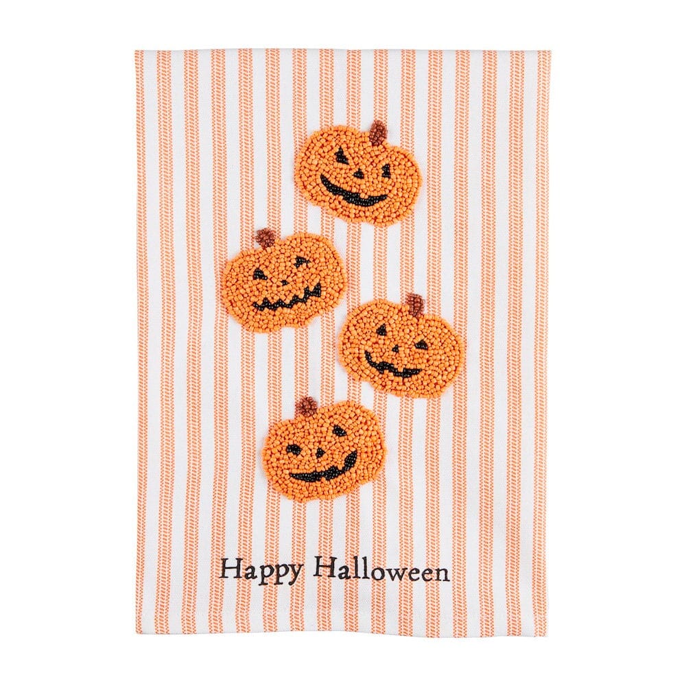 Beaded Icon Halloween Towel - Pumpkins, Shopsweetluluss
