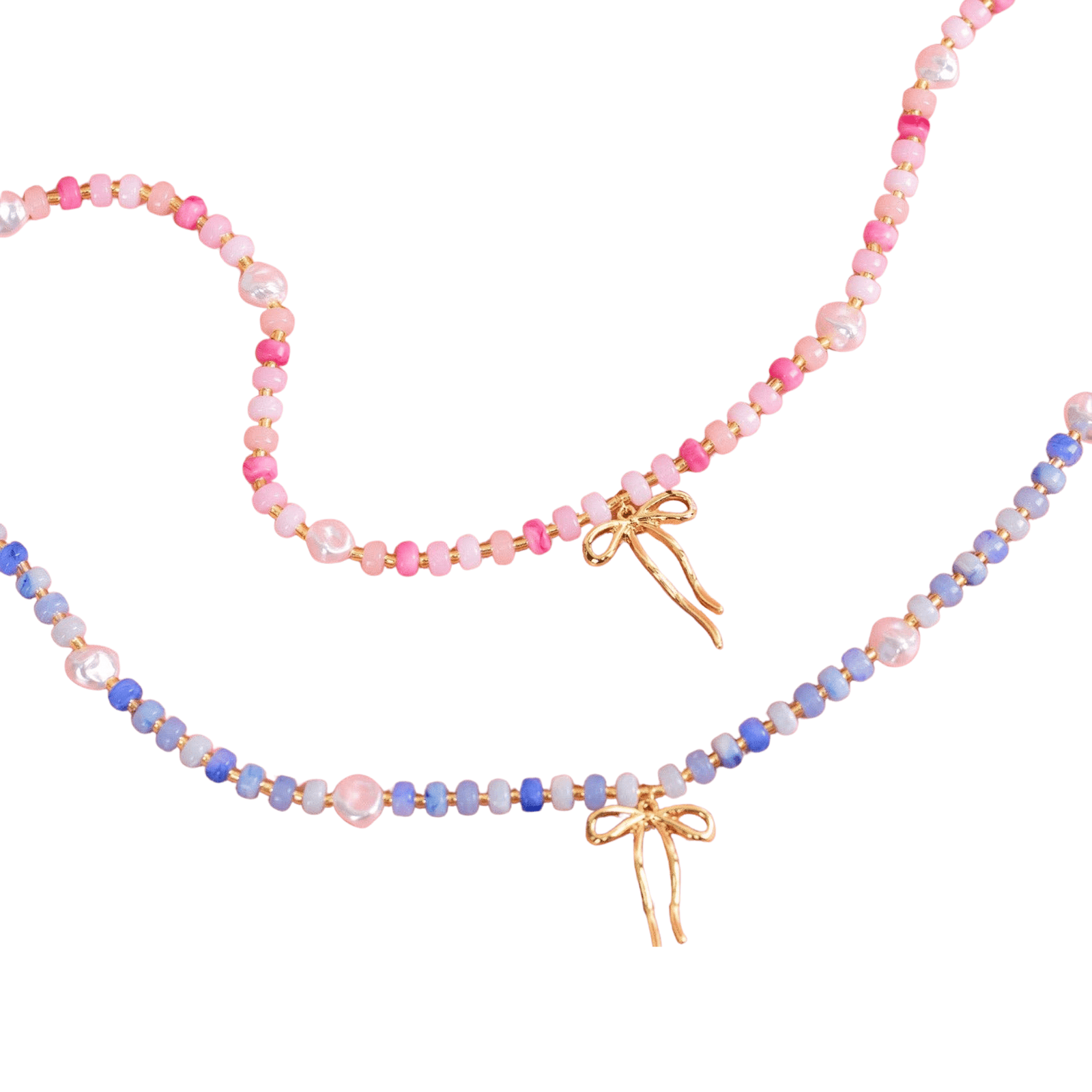 Coquette Bead Pearl Necklace - 2 Color Options