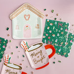 Baking Spirits Bright Mint Gingerbread House Large Plates, Daydream Society
