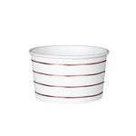 Rose Gold Frenchie Striped Treat Cups