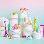 Cerise Frenchie Striped Treat Cups