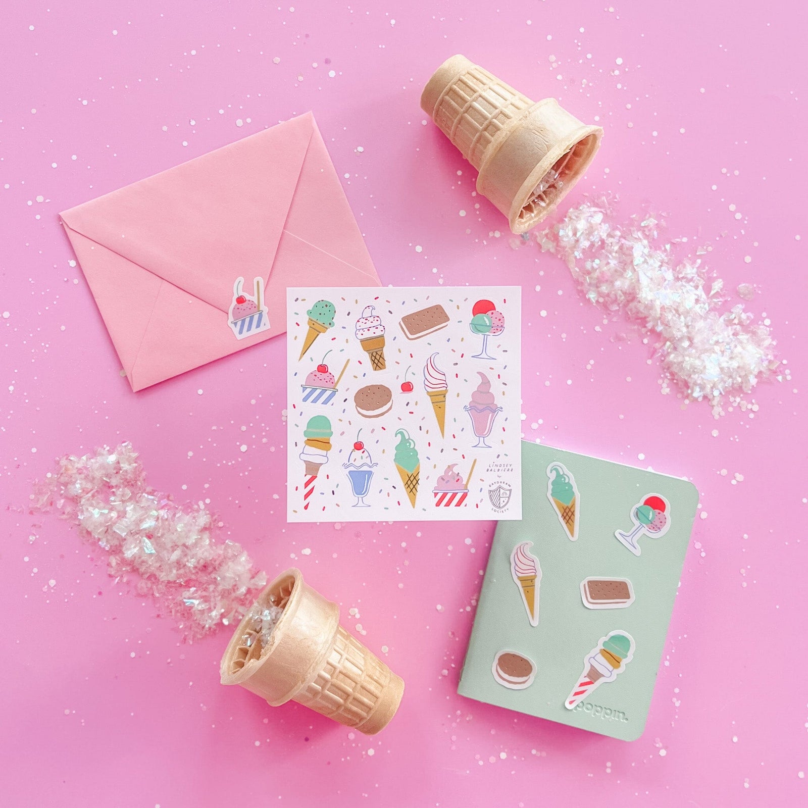 ice cream dreams sticker set by daydream society