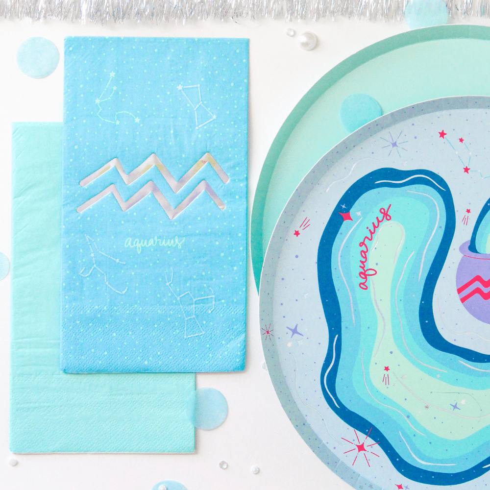 Zodiac Aquarius Guest Napkins, Jollity & Co