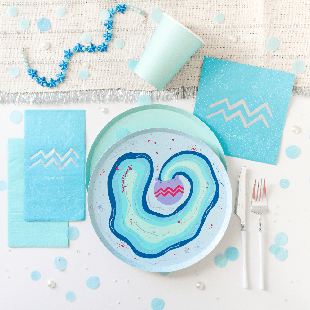 Zodiac Aquarius Guest Napkins, Jollity & Co