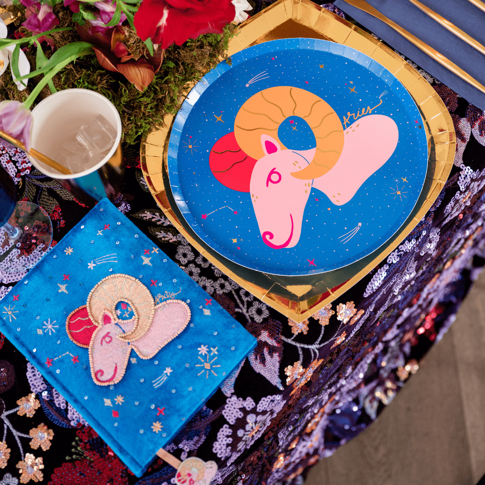 Zodiac Aries Dinner Plates, Jollity & Co