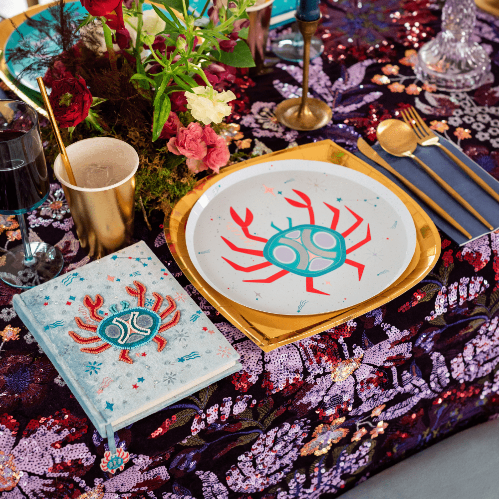 Zodiac Cancer Dinner Plates, Jollity & Co
