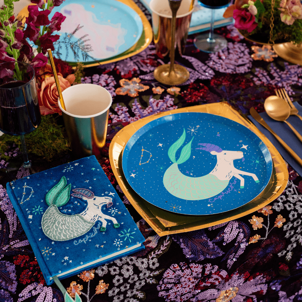 Zodiac Capricorn Dinner Plates, Jollity & Co