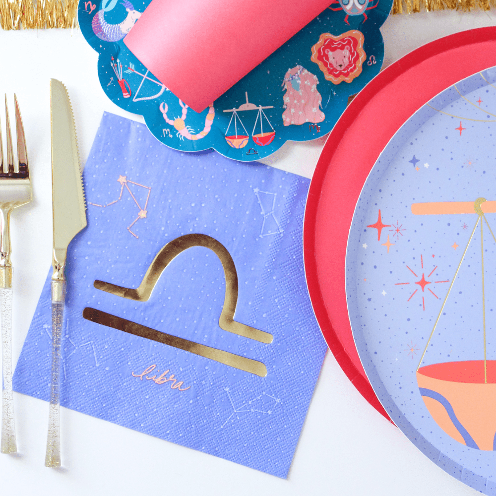 Zodiac Libra Large Napkins, Jollity & Co