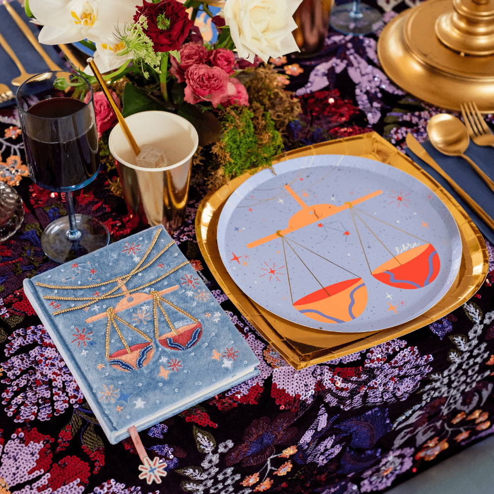 Zodiac Libra Dinner Plates, Jollity & Co