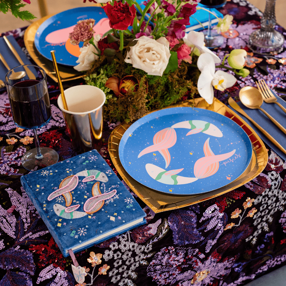 Zodiac Pisces Dinner Plates, Jollity & Co