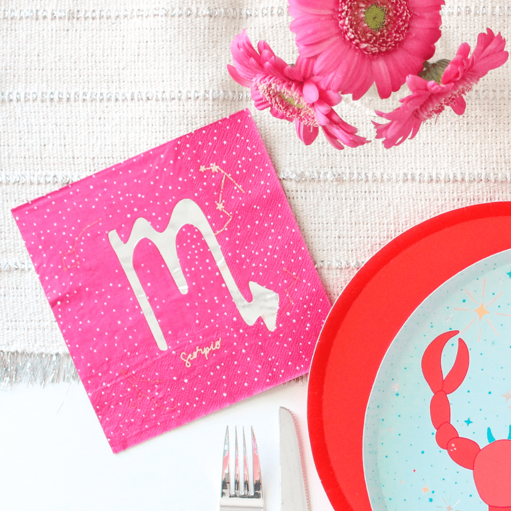 Zodiac Scorpio Large Napkins, Jollity & Co