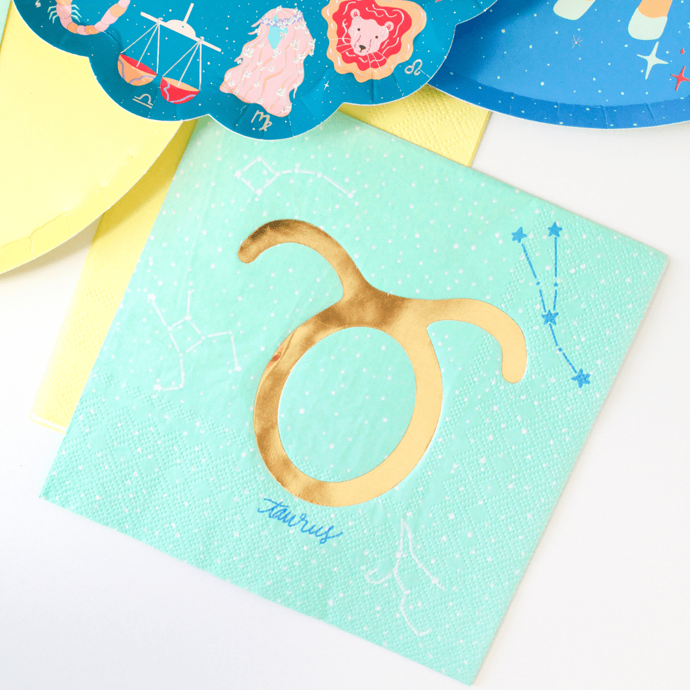 Zodiac Taurus Large Napkins, Jollity & Co