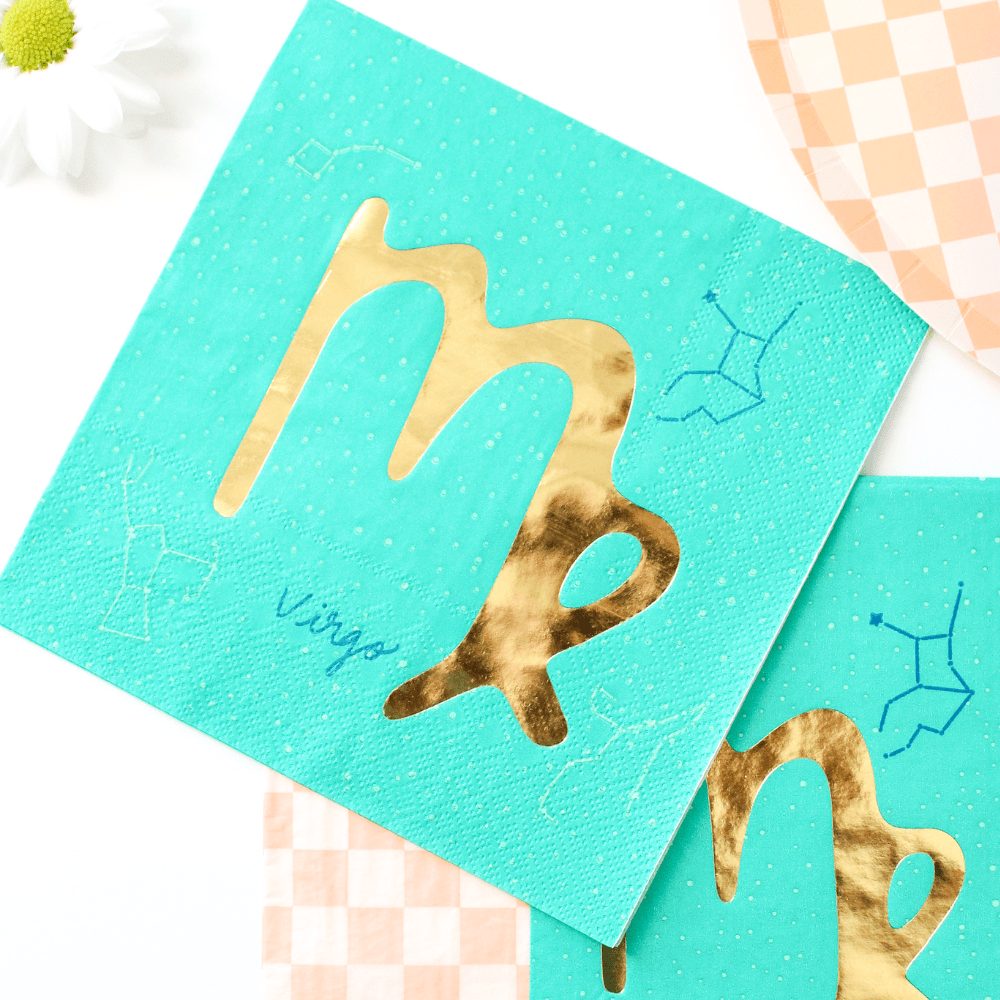 Zodiac Virgo Large Napkins, Jollity & Co