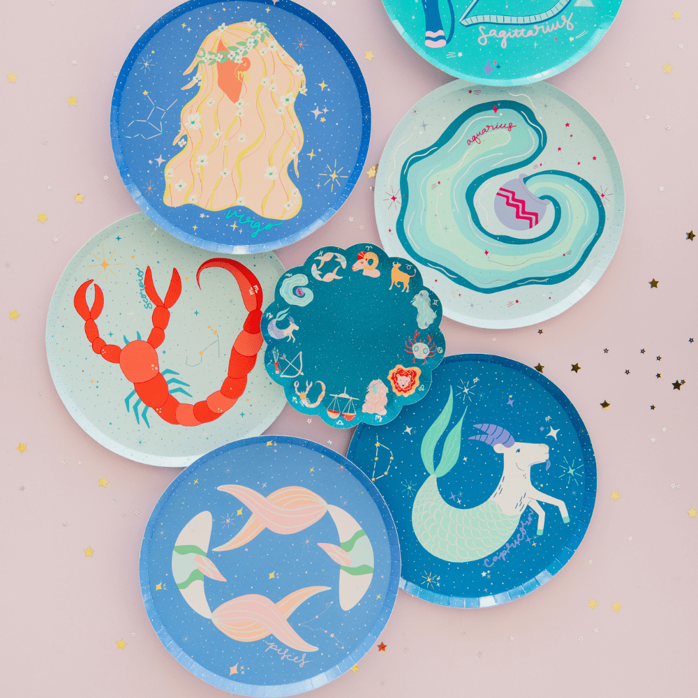 Zodiac Dessert Plates, Jollity & Co
