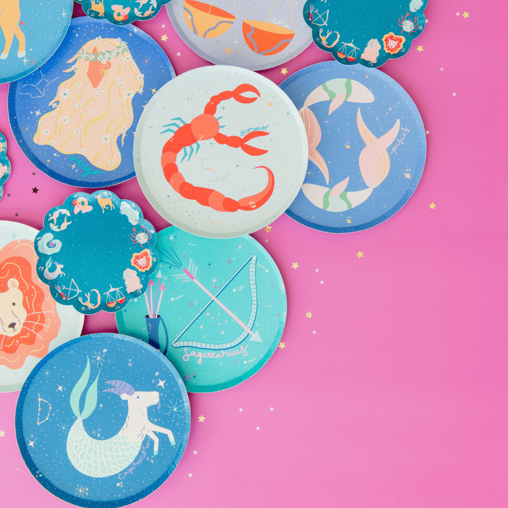 Zodiac Capricorn Dinner Plates, Jollity & Co