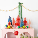 Jollity Home Pink & Red Honeycomb Tree Set of 3, Jollity & Co