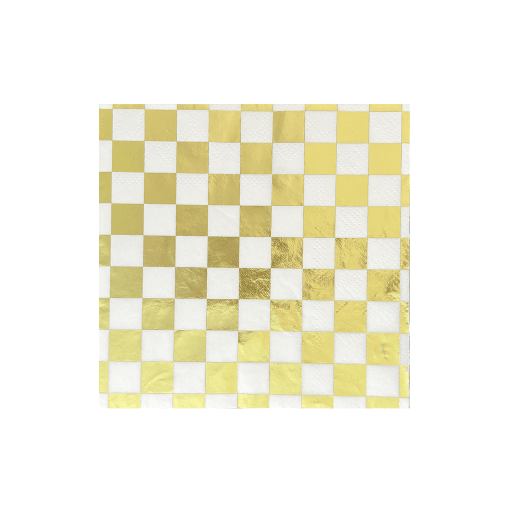Check It! Gold Clash Cocktail Napkins