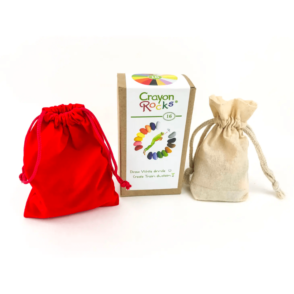 Crayon Rocks - 16 Colors in a Red Velvet Bag - Shopsweetluluss