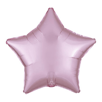 19" Satin Luxe Pastel Pink Foil Star, Shopsweetluluss