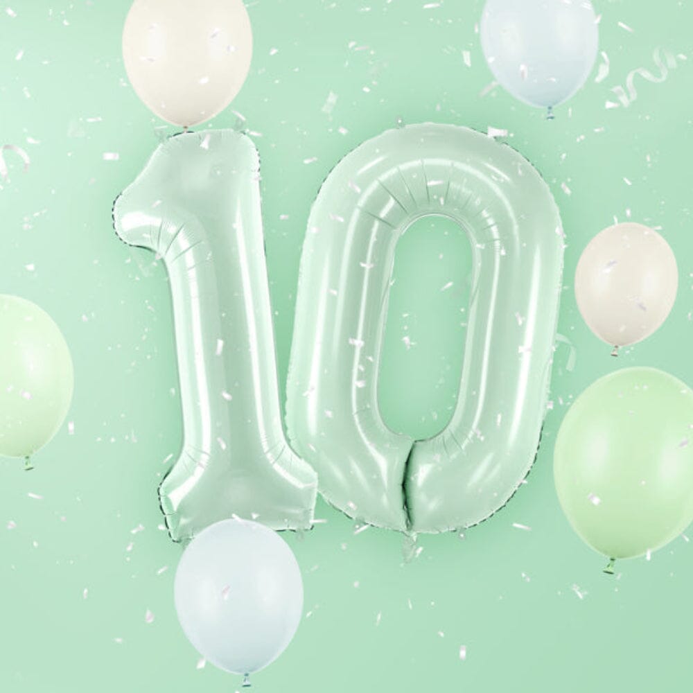 28" Number Balloon, Mint - 10 Style Options, Shopsweetluluss