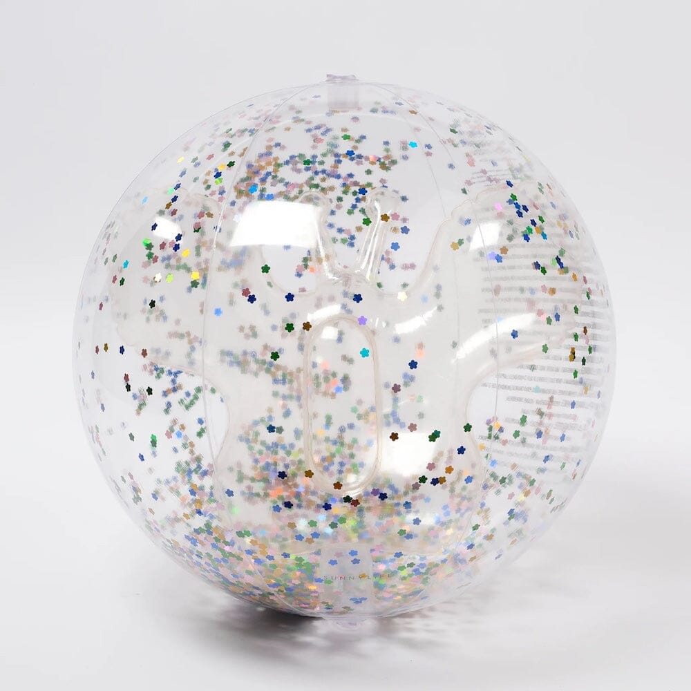 SunnyLife 3D Inflatable Beach Ball - Cotton Candy Glitter, Shopsweetluluss