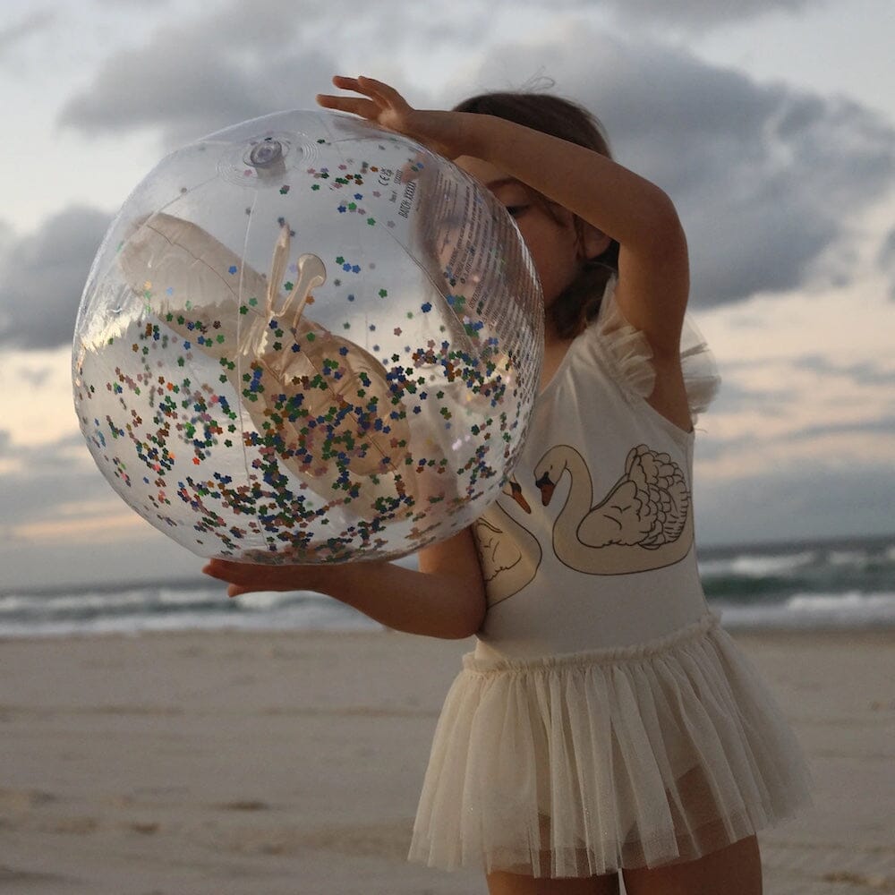 SunnyLife 3D Inflatable Beach Ball - Cotton Candy Glitter, Shopsweetluluss