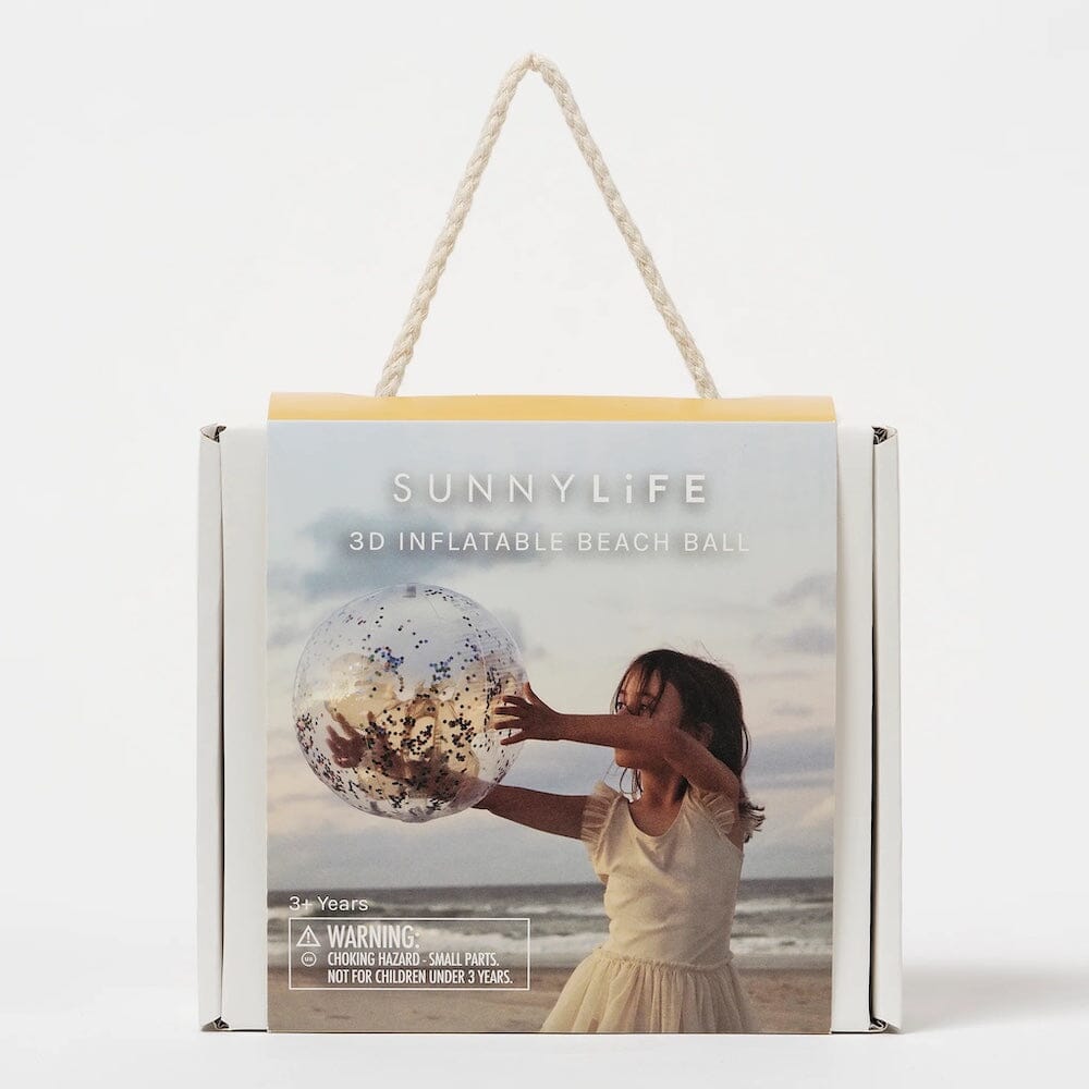 SunnyLife 3D Inflatable Beach Ball - Cotton Candy Glitter, Shopsweetluluss