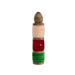 3 Yard Velvet Ribbon on Wood Spool - Ivory, Red and Green - Shopsweetluluss