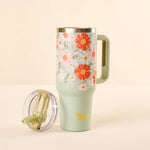 40oz Lifestyle Flip Straw Tumbler - Bouquet Beauty Sage, Shopsweetluluss