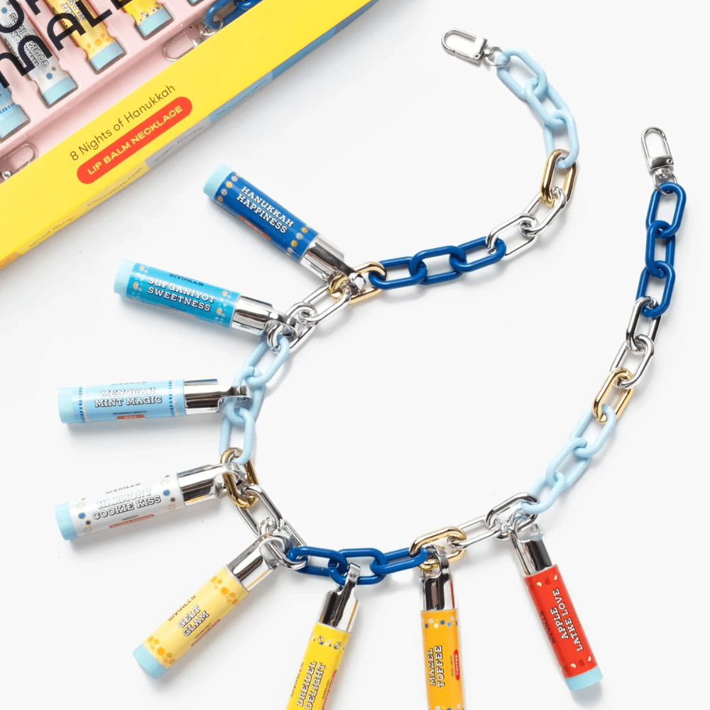 8 Nights of Hanukkah Lip Balm Necklace, Shopsweetluluss