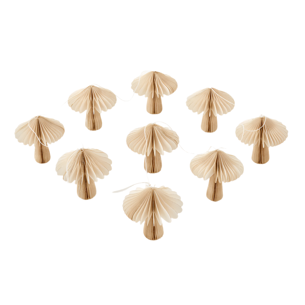Accordion Mushroom Garland, Shopsweetluluss