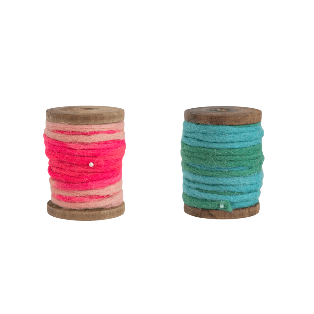 10 Yard Acrylic & Wool Cord on Wood Spoon, 2 Color Options - Shopsweetluluss