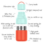 Skittle Active Water Bottle, Coral & Mint, Shopsweetluluss