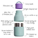 Skittle Active Water Bottle, Mint & Lilac, Shopsweetluluss